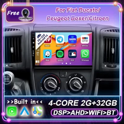Android14 For Fiat Ducato/Peugeot Boxer/Citroen CarPlay Car Stereo GPS Radio 32G - Image 1 of 4