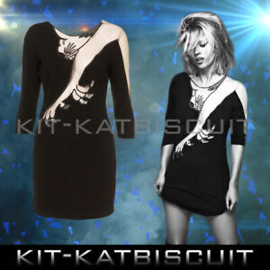 Kate Moss Topshop Black Panther Mini Dress Size 6 BNWT