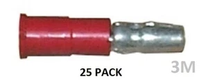 PAQUETE DE 25 - 3M CONECTORES BALA AISLADOS DE NAILON MACHO .156" 22-18 GA 3M300M-25PK - Imagen 1 de 2