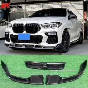 Real Carbon Fiber Front Bumper Lip Diffuser Body Kits For BMW G06 X6 2020-2023 - Picture 1 of 12