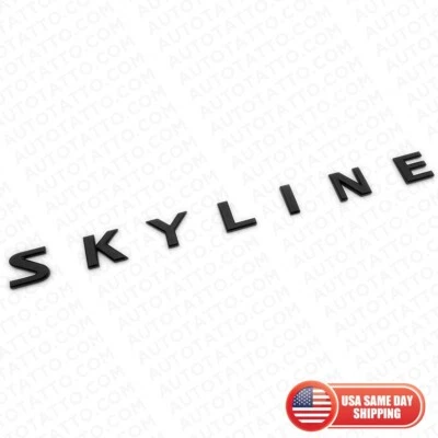 Nissan Infiniti Skyline JDM Trunk Lid Logo Letter Badge Emblem Nameplate Black - Image 1 of 4