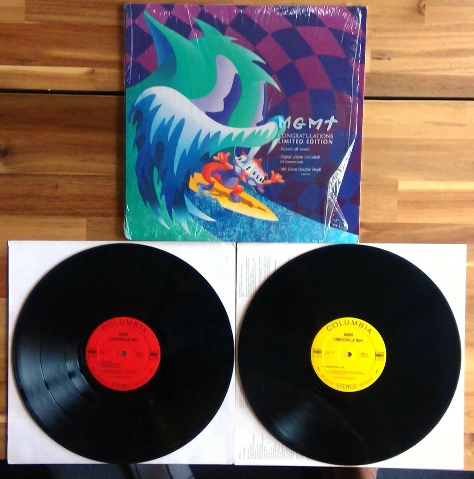 MGMT CONGRATULATIONS Double LP 180g w Inners & Scratch Off Cover EU 2010 NM - Image 1 of 1