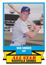 Van Snider 1988 CMC Triple A All-Stars 8  Nashville Sounds  Baseball Card