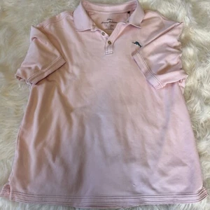 Tommy Bahama Shirt Polo Mens XXL Pink Supima Blend Short Sleeve Pullover - Picture 1 of 5