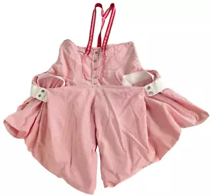 Magnifique jupe-culotte à bretelles rose rayures Marithé et François Girbaud - Photo 1/15