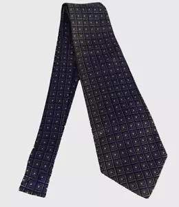 #7920 ROBERT TALBOTT BLUE CHECKERD SILK NECKTIE BEST OF CLASS 4 X 57  - Picture 1 of 5