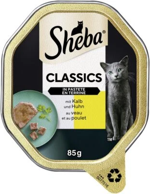 Schale Nassfutter für Katzen Classics in Pastete mit Kalb und Huhn 2 x 11 x 85g - Bild 1 von 4