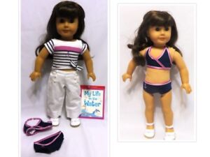 Retired 2008-2010 American Girl TWO-in-ONE BEACH OUTFIT & BOOK  F7431 No Doll