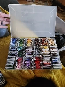 Embroidery Floss Thread Carded, Labeled W/ Storage Box 6 Strand Assorted Colors - Picture 1 of 6