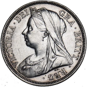 1900 Halfcrown - Victoria British Silver Coin - Very Nice - Picture 1 of 2