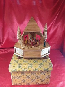Alte Spieldose Spieluhr Jesus Geburt Erzgebirge Holz Weihnachten 🎄 (5213) - Bild 1 von 24