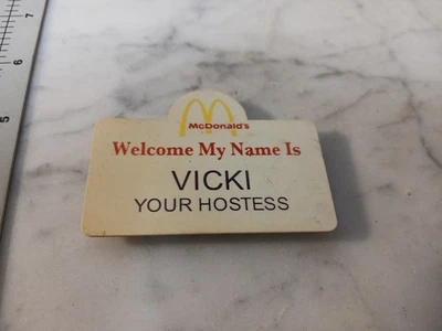 Vintage McDonalds Employee Uniform Name Badge Tag - Image 1 of 3