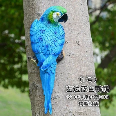 Смола моделирования попугая птицы скульптура милый стены вися ремесла дерево декор 3 \ - Изображение 1 из 4