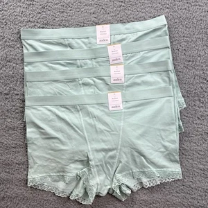 4x Auden Women's Size Medium Cotton Blend Boy Shorts Underwear Green - Picture 1 of 5