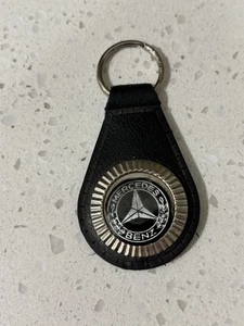 VINTAGE MERCEDES BENZ KEY CHAIN LEATHER FOB - Bild 1 von 8