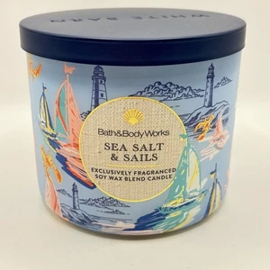 Sea Salt & Sails 3-Docht-Kerze 14,5 Oz. Bath & Body Works Maritim Treibholz Meer - Bild 1 von 13