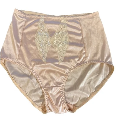 复古 Tru-fit 腰带内裤 Xxl 控制缎面花边短裤肚子海报性感 — 第 1/4 张图片