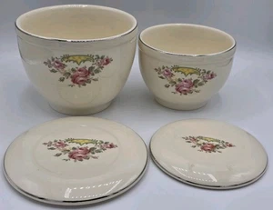 Vintage Universal Cambridge Pattern Covered Nesting Bowls Camwood Set Of 2 - Picture 1 of 13