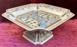 A Gorgeous Large Spode Cake Stand. Jewel Pattern Turquoise & Pearls. Perfect. - Picture 1 of 14