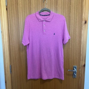 Joules Polo Shirt Men's Size L Pink Short Sleeve Collared Cotton Casual Summer - Picture 1 of 17