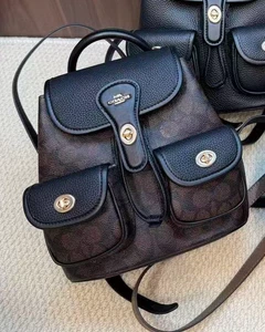 Neu Coach Hadley kleiner Rucksack schwarz braun CBH09 Outlet - Bild 1 von 9