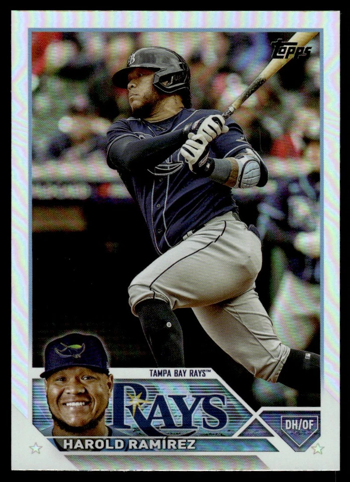 2023 TOPPS SILVER FOIL Harold Ramirez Tampa Bay Rays #387 - Image 1 of 2