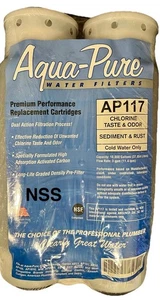 2 Pack Aqua-Pure Water Filter Replacement Cartridges AP117 Sealed Genuine - Picture 1 of 1