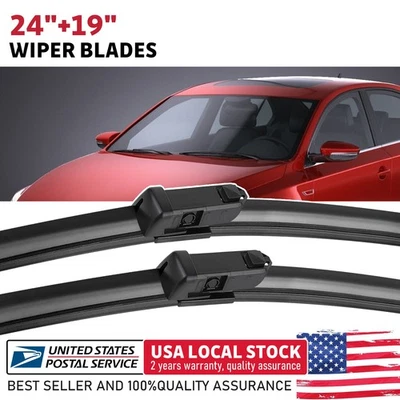 Limpiaparabrisas negro de alta calidad para todas las estaciones 24"/19" para Volkswagen Passat 2012-21 Foto 1 de 4