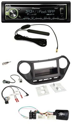Pioneer MP3 USB CD DAB Lenkrad Autoradio für Hyundai i10 ab 2014 schwarz - Bild 1 von 4