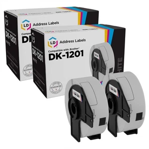 LD Compatible Brother DK-1201 2 Rolls of Address Labels / 1.1 in x 3.5 in - Picture 1 of 9