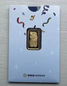 VERY SPECIAL PAMP SUISSE CELEBRATIONS 5g Gold Bar In Limited Edition Sleeve RARE - Picture 1 of 8