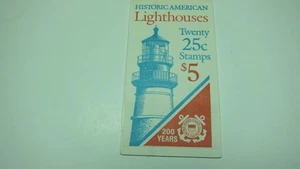 U.S. 1990 Lighthouses Stamp Booklet. Scott # BK171.(20 of Scott # 2470-74) (25c) - Picture 1 of 2