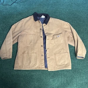 Vintage Dickies hellbraune Detroit-Stil Decke gefüttert Hausarbeit Arbeitsjacke Mantel XL abgenutzt - Bild 1 von 12