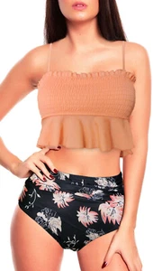 Z-30327-B24-1470/1448) OCTOPUS DAMEN BIKINI CROPPED TOP HIGH WAIST SLIP GR. 42 - Bild 1 von 1