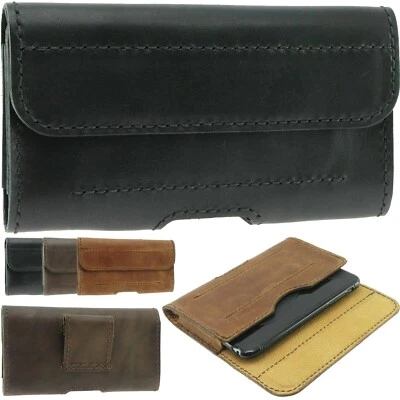 CUSTOMIZED PREMIUM WAIST POUCH HAND SEWN OF COWHIDE CASE COVER FOR MOBILE PHONE - Image 1 of 4