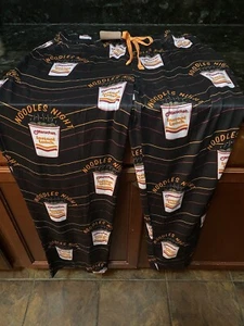 MARUCHAN Ramen Noodles Pajama Pants Mens Extra Large Lounge Wear Black NWT - Picture 1 of 6