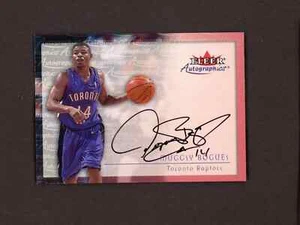 2000-01 Fleer Autographics Muggsy Bogues Toronto Raptors AUTO - Picture 1 of 2