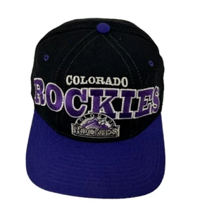 De colección Colorado Rockies Starter Snapback Sombrero Tri Power Script Gorra de Lana Difícil de Encontrar - Imagen 1 de 15