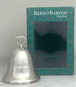 REED & BARTON Campanella di Natale annuale placcato argento con SCATOLA 3 pollici *SCEGLI TU L'ANNO* - Foto 1 di 56