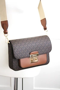 MICHAEL KORS TASCHE/BAG SLOAN EDITOR MD FLAP Messenger35T2GS9M2B braun