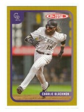 Colorado Rockies CHARLIE BLACKMON True 1/1 2020 Topps Total GOLD 396 Chuck_Nazty