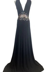 Vintage Ben De Lisi Black floor length black Evening Gown - Size vtg 12 - Picture 1 of 18