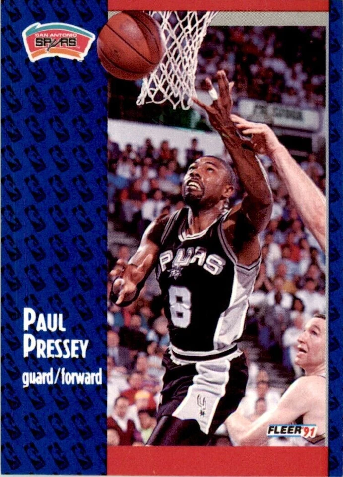 1991-92 Fleer Paul Pressey . San Antonio Spurs #186 - Image 1 of 2