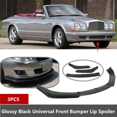 Add-on Universal Fit For 2000-05 Bentley Azure Front Bumper Lip Spoiler Splitter Foto 1 de 4