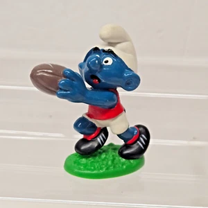 Vintage Peyo Schleich 1980 Whales Rugby Smurf #7 - Picture 1 of 8
