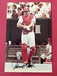 1973 Dexter Press Johnny Bench Facsimile Auto Signed Cincinnati Reds Postcard - Picture 1 of 2