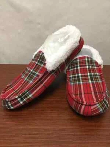 NUEVO Pottery Barn Acogedor Hombre Mujer Imitación Piel Walton Cuadros Mocasines Zapatillas S Nuevo con Etiquetas - Imagen 1 de 3