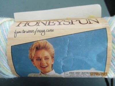 VTG Caron Homespun Variegated BABY RAINBOW 100% Acrylic 3 oz Sport Wt #3 SDL - Image 1 of 4