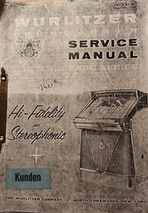 Jukebox Musikbox Service Manual Parts Katalog Wurlitzer 2400 Serie - Bild 1 von 8