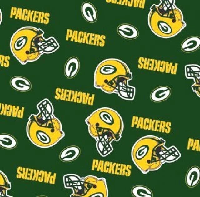 PICO TEXTILES, INC Green Bay Packers NFL Fleece Fabric - 60" Wide - Sold by The Yard & Bolt